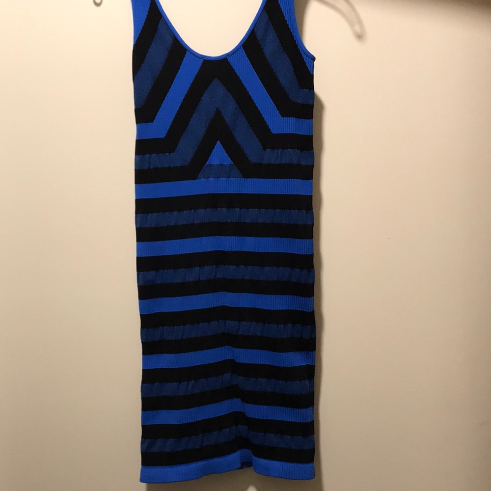 Blue and black bodycon dress!